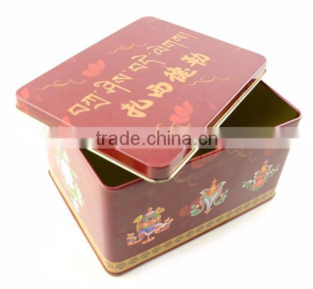 accept custom order printed rectangular condom tin box