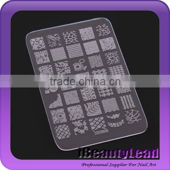 2016 New desgisn clear acrylic image plate with 20 different designs