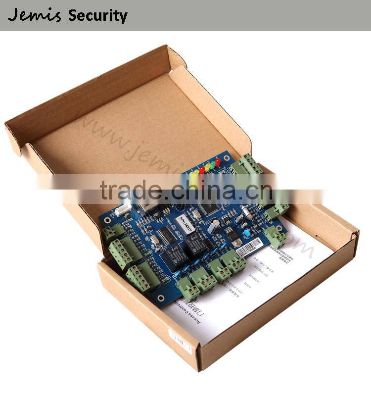 Ethernet Wiegand network TCP IP 4 Door Access Control System+Power+Lock+Reader+Exit Button