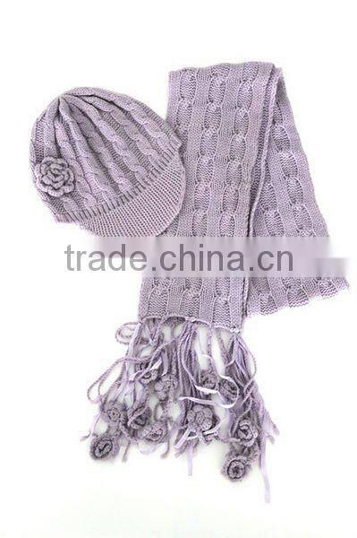 fashion wool hats,scarves & gloves sets