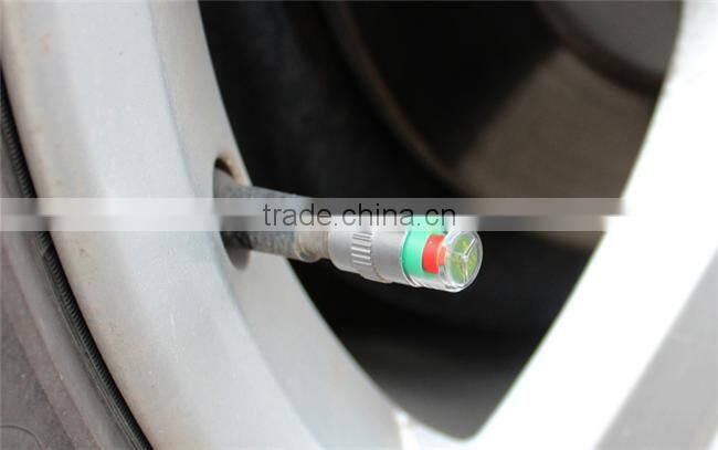 4pcs/pack Car Tyre Tire Pressure Monitor Indicator Valve Stem Cap Sensor 3 Color Eye Alert