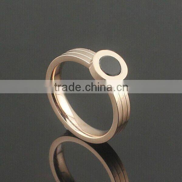 High Quality custom Stainless Steel round charm ring stainless steel meaningful rings