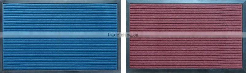 antislip Entrance recycled rubber rugs with rubber bottom door mat