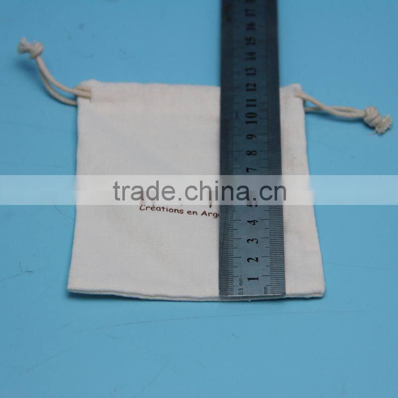 Yuanjie wholesale customzied size muslin calico drawstring cotton t-shirt pouches