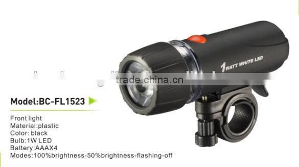 2015hot sale bicycle front light+rear light set 1wat super bright light set bike light set