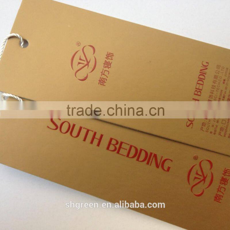 Glossy Spot UV brand logo paper hangtag