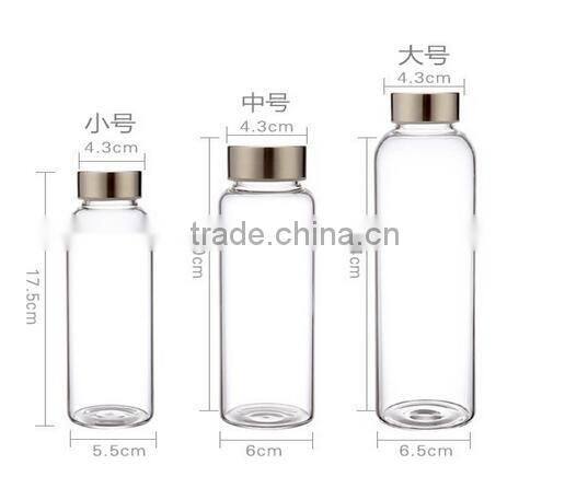 Factory wholesale customize logo glass drinking bottle