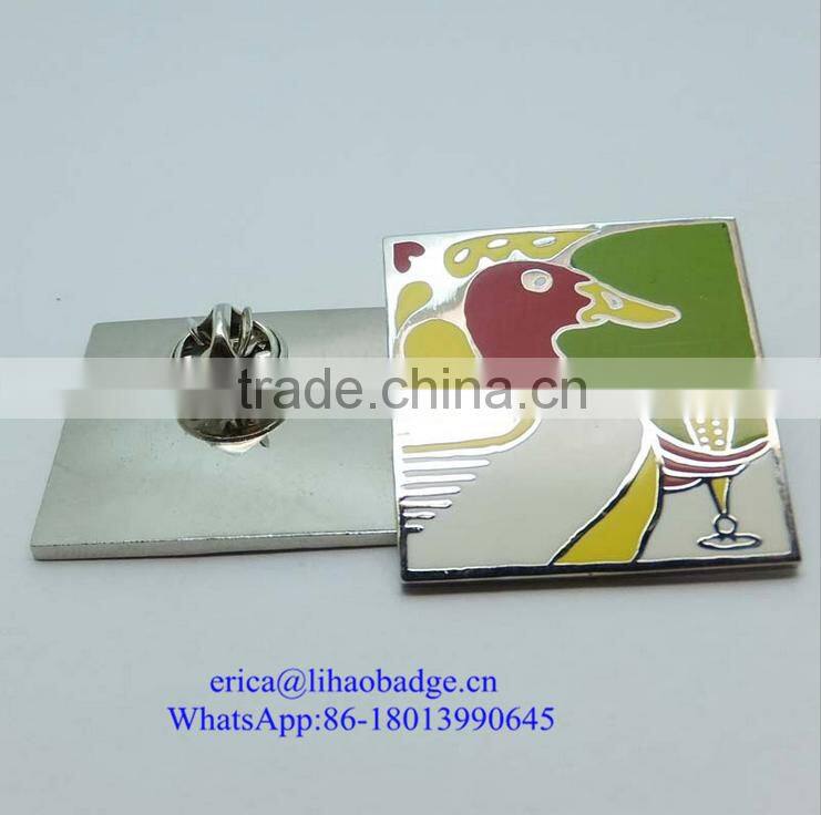 2016 hot-sale pin badge customized pin people and number metal badge