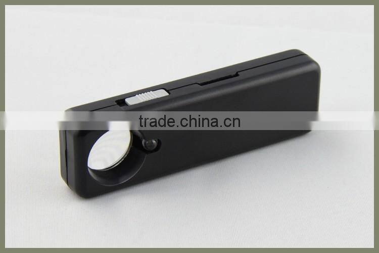 MG21004 led uv lighted pocket 10x magnifier for jewelry