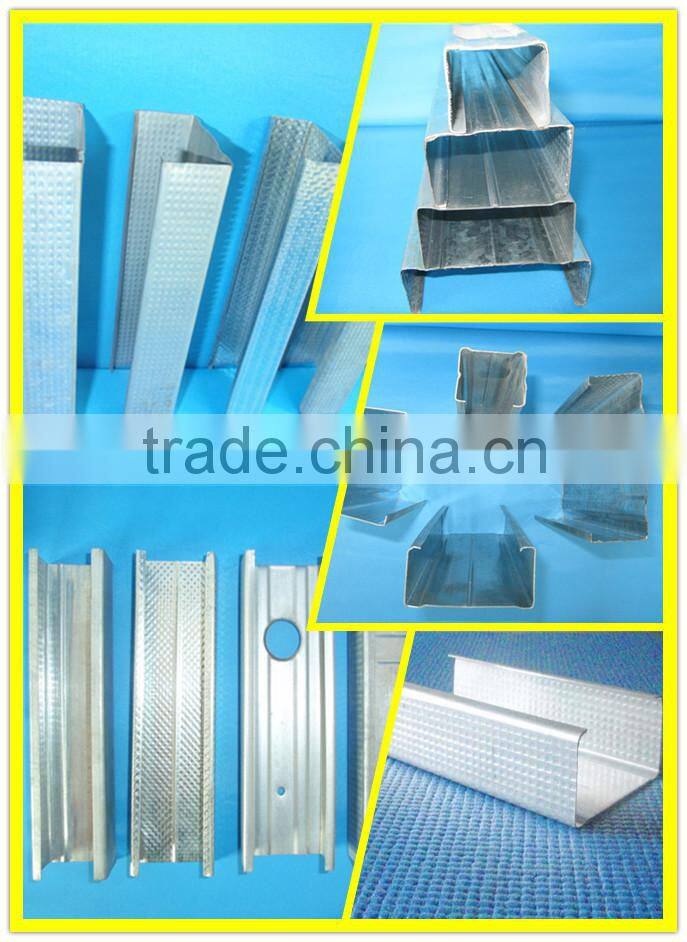 Galvanized structural steel profile for main channel /furring channel with high quality and competitive factory price .