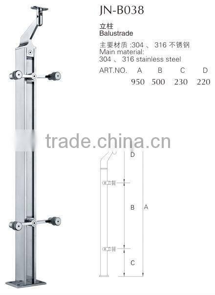 stainless steel baluster for terrace/terraced stainless steel balusters /stainless steel baluster for terraces