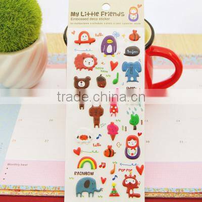 Colorful custom stickers,bubble home sticker,print wall/kitchen stickers,cartoon animals stickers for kids