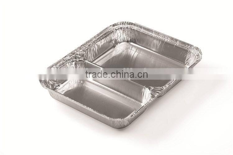 Aluminum Foil Disposable Compartment Food Packaging Containers