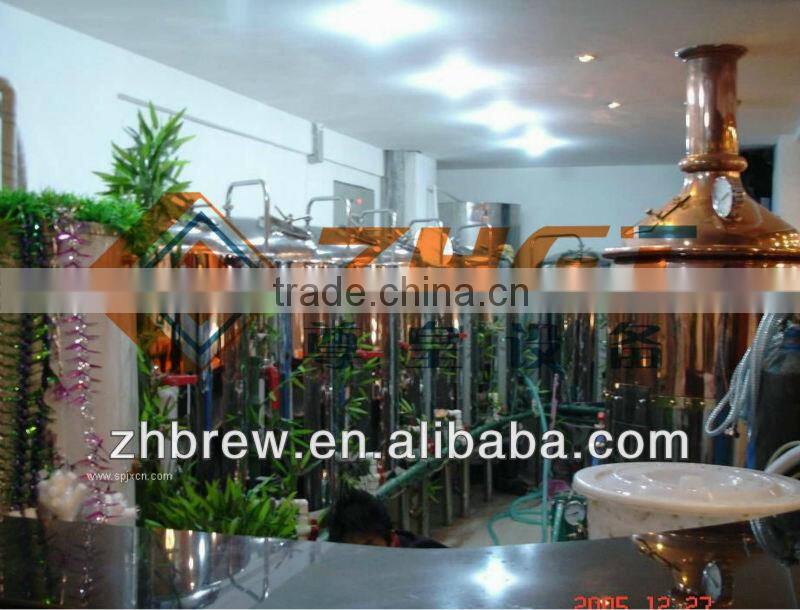 500L red copper restaurant beer brewing equipment CE