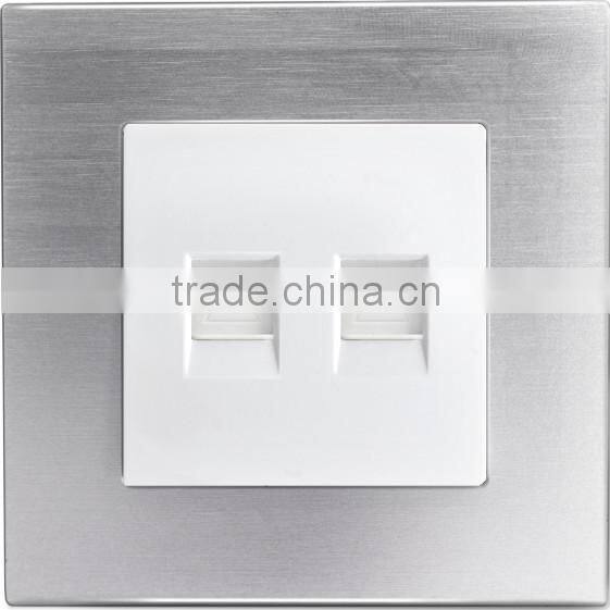 2016 new design IVOR aluminum popular good sell 13A 1 gang switch 3 pin socket light switch