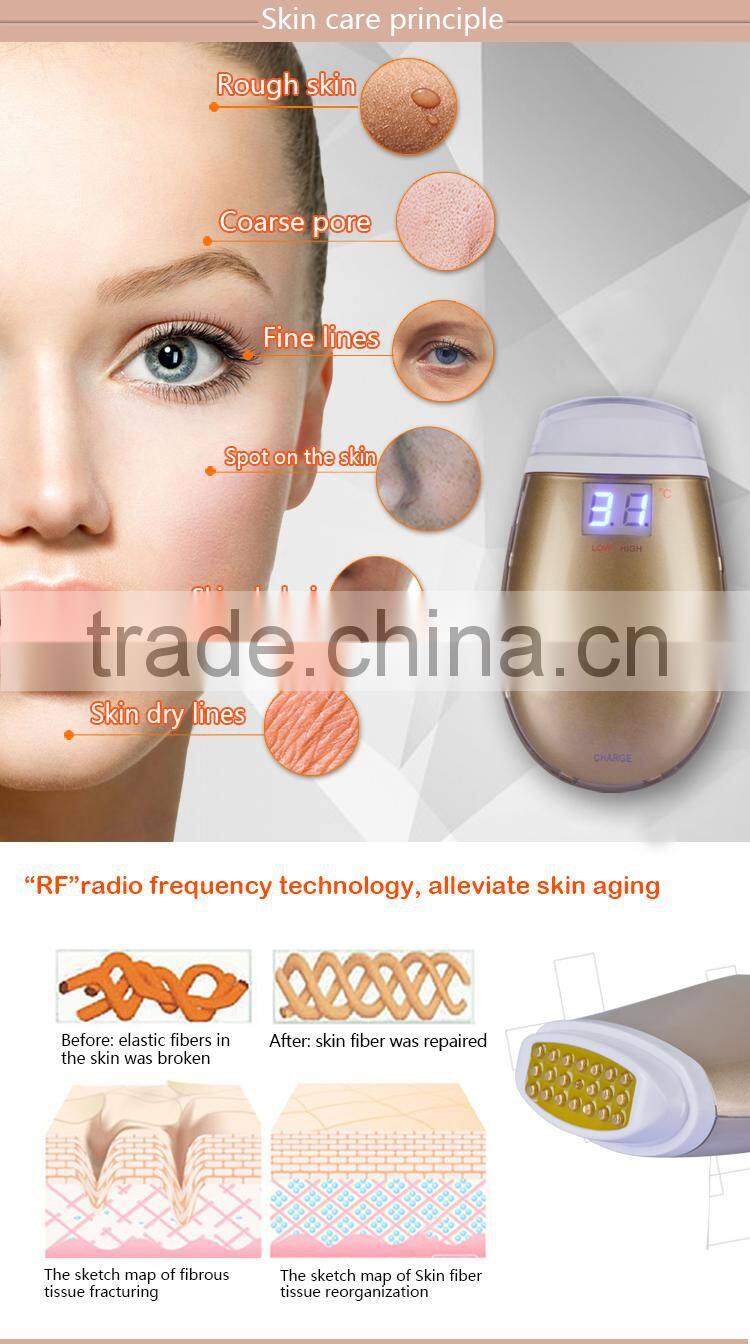 Hot handheld fractional rf face lifting beauty device for girl