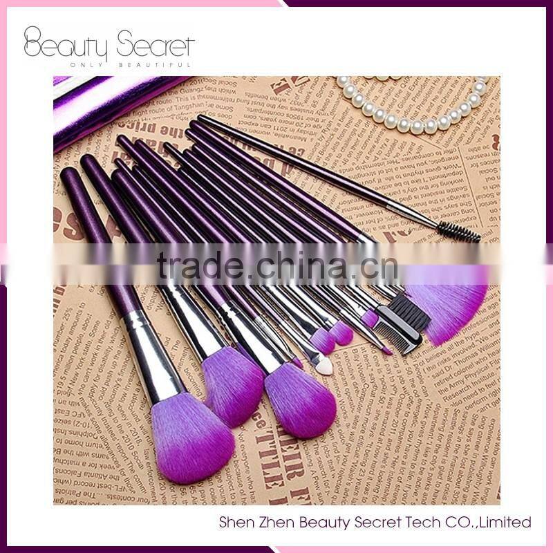 Private label 16 pcs makeup kit of brushes