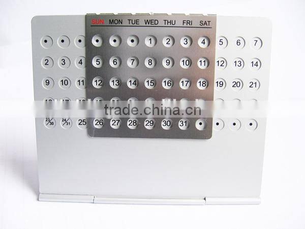 Wholesale metal calendar desk / new arrival desktop metal calendar