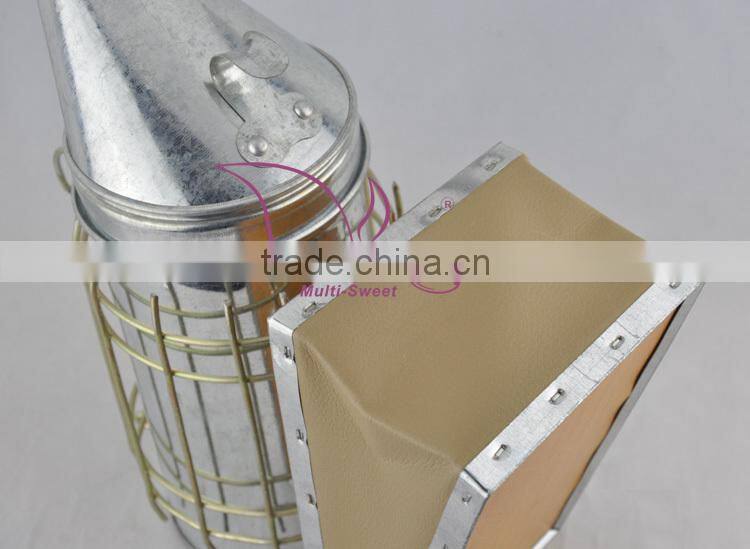 Beekeeping Galvanized Leatheroid Cheap Bee Smoker with Guard from China