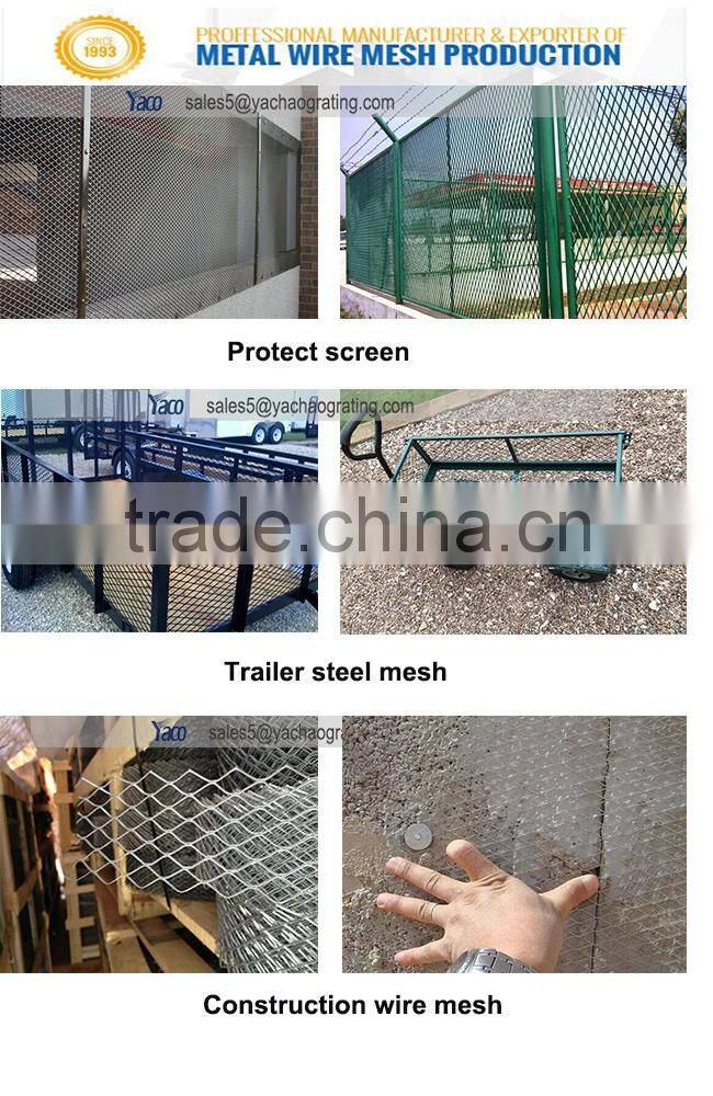 Bright surface diamond-shaped streched steel wire mesh