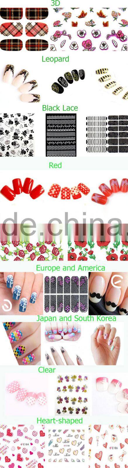 Top Quality New Fashion Hot Sale Nail Art Designs Stickers