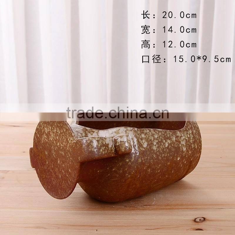 Ceramics Flower Pot for Home Office Desk Garden Decoration