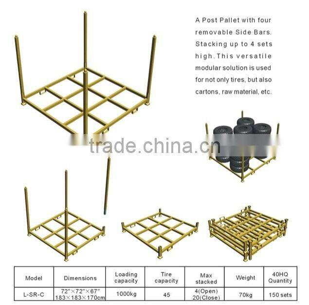 warehouse tire display storage rack