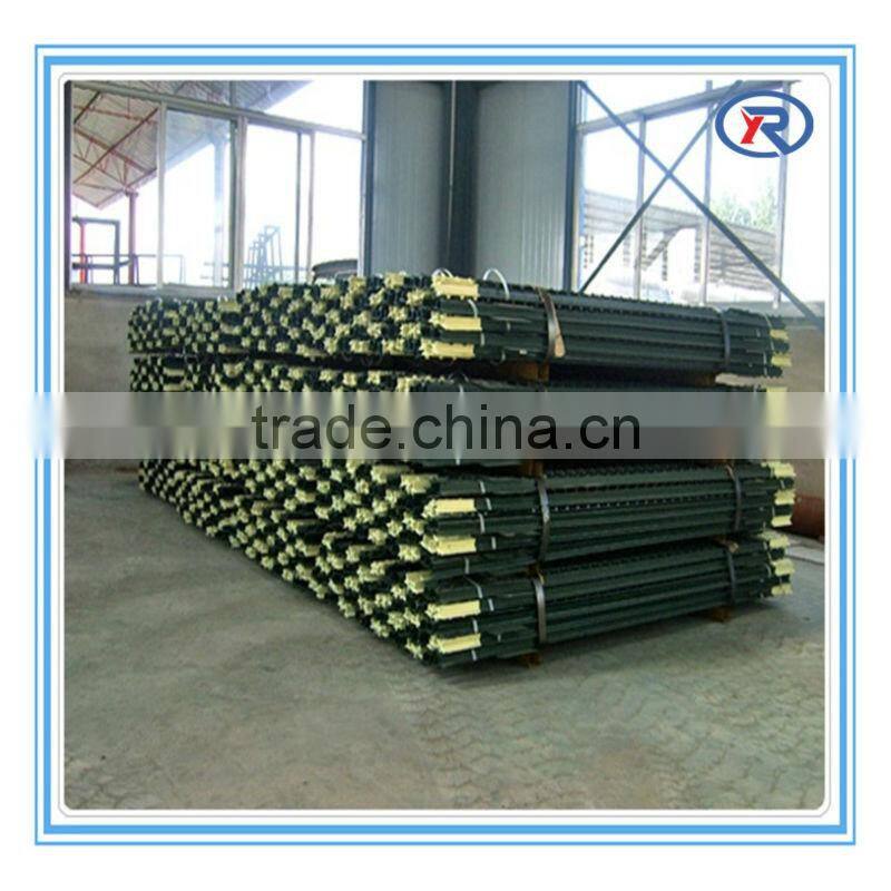 cheap Farm Used Metal t Fence Post/Green painted studded T Fence Posts