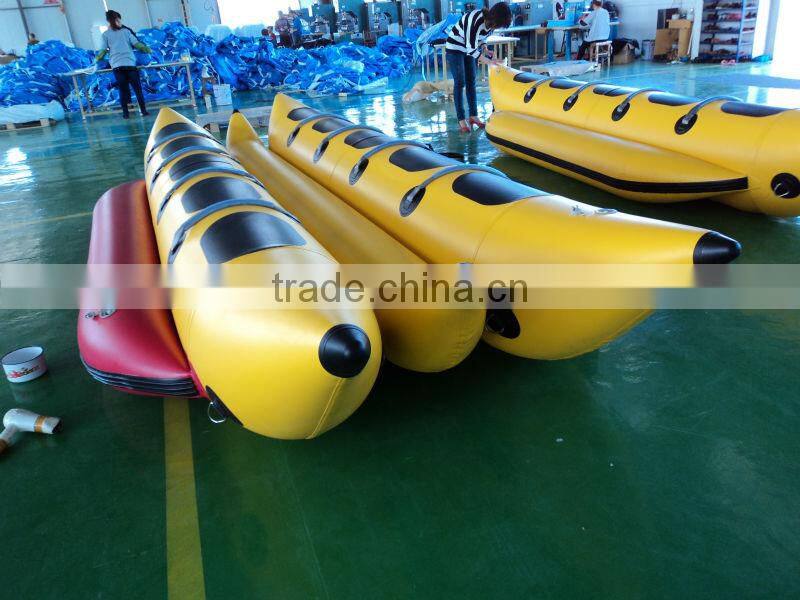 (ce) pvc material 8 persons water banana inflatable boat