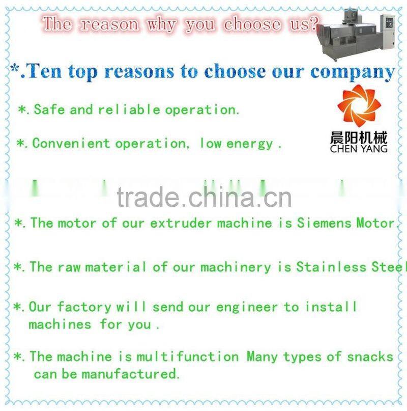 Professional fried extrusion food manufacturing machine with stainless steel line