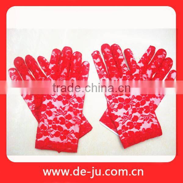 Party Wedding Dress Short Colorful Satin Gloves
