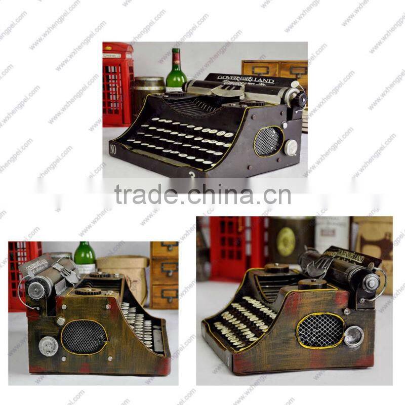 Antique metal typewriter model