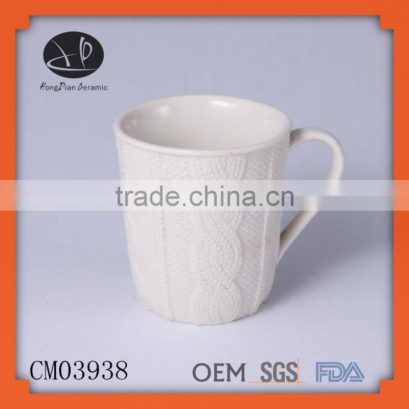 New design embossed mugs for sublimation wholesale, embossed ceramic mug