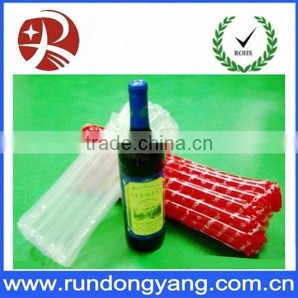 yellow air bubble plastic bag for wine