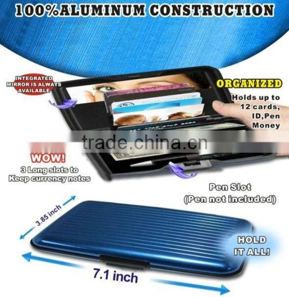 Supply fashion Waterproof and antimagnetic Aluminum Large card bag / card box