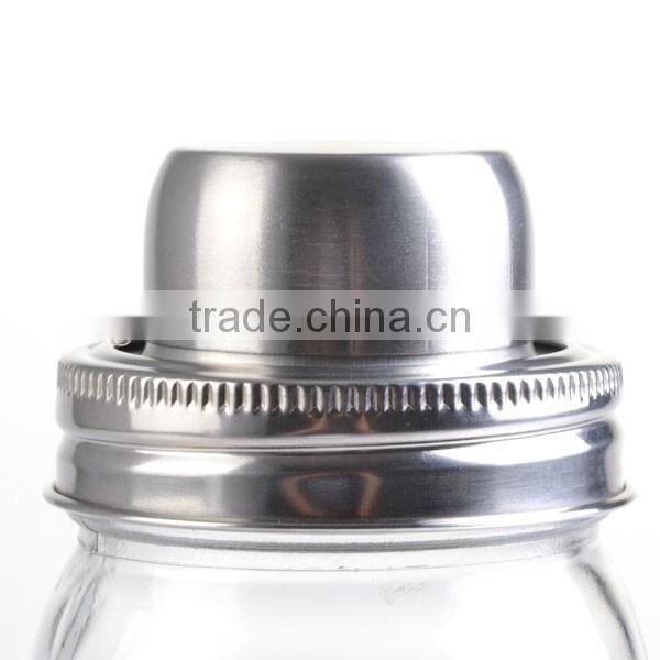 13oz hermetic glass shaker storage maosn jar with blackboard