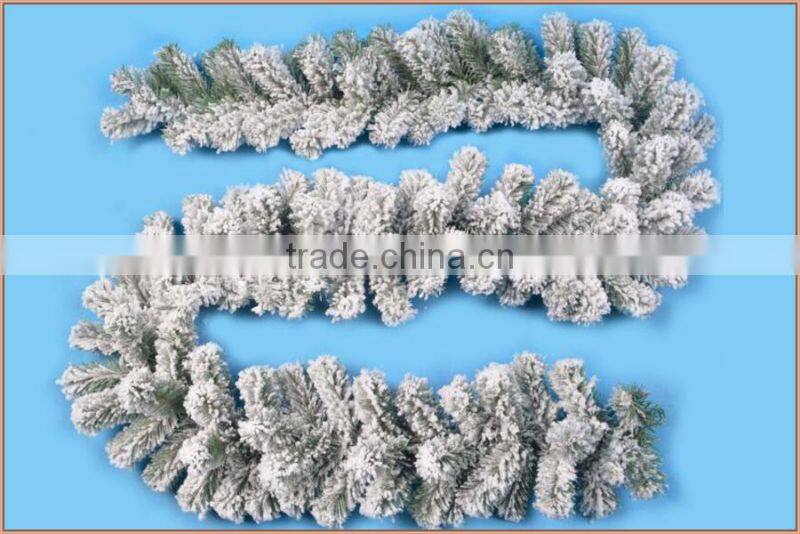 Fire retardant flocked christmas garlands