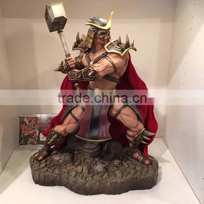 Customized fighting game player Mortal Kombat Goro statue