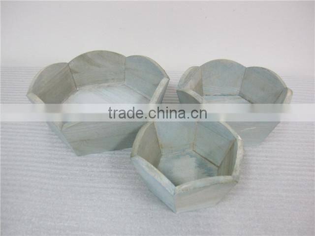 gift wood wooden corner flower pots