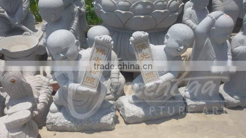 Garden decoration hand carved natural marble life size baby buddha statue for sale