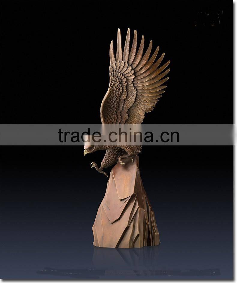 High quality home decoration metal crafts bronze outdoor eagle statues