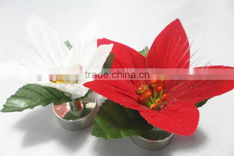 wholesales plastic atificial rose flower with LED light table decorations