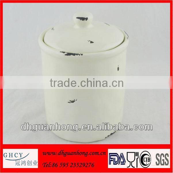 Ceramic Bottle with wooden lid