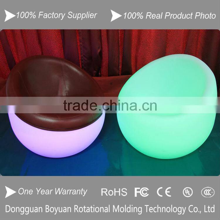 Plastic led chair/led furniture/long led sofa with leather