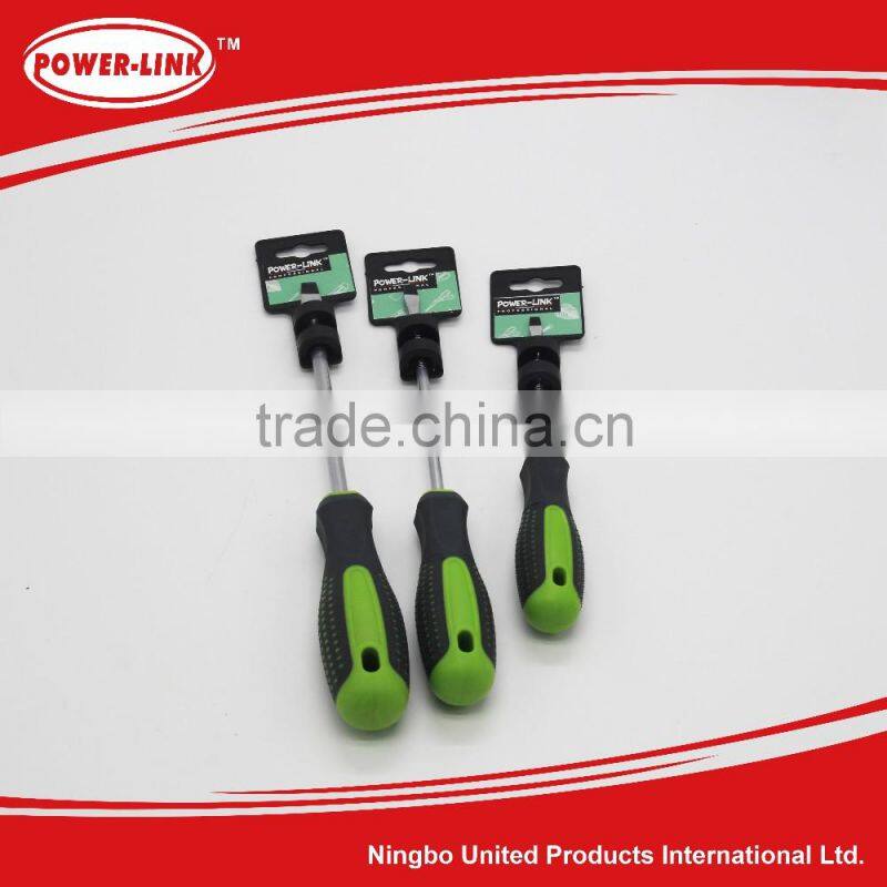 3pc CRV slotted screwdriver hand tools set and sleeve