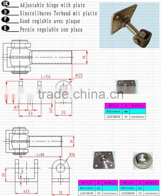 hinges for metall gate