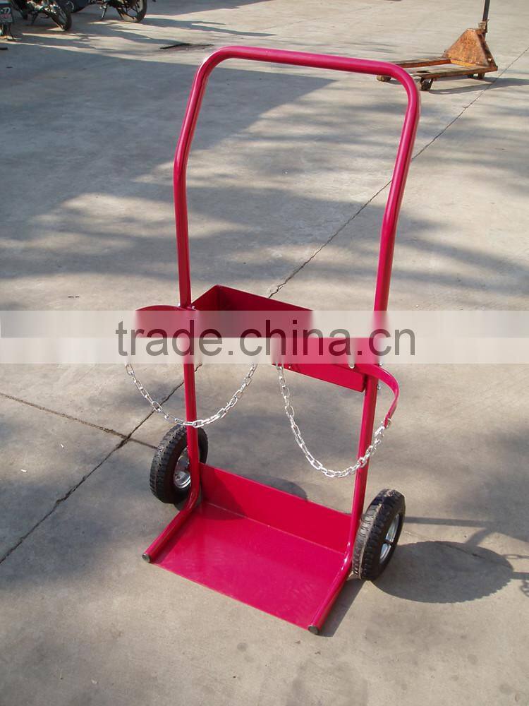 industrial heavy duty steel double oxygen gas drum cylinder trolley cart