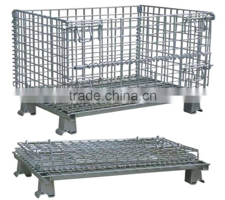 2015Warehouse folding steel roller container