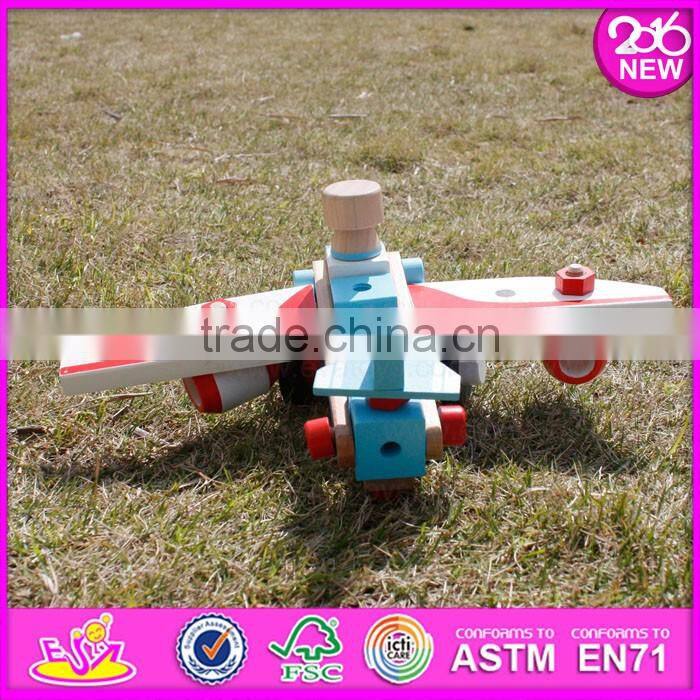 2016 new design kids wooden self assemble toys,fashion children wooden self assemble toys,wooden self assemble toys W03B048