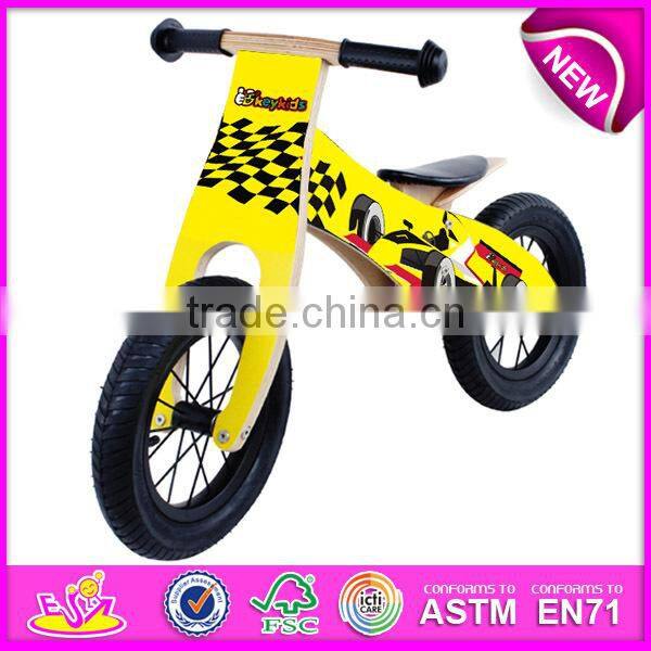 2015 hot sale kids wooden bicycle,popular wooden balance bicycle,new fashion kids bicycle WJ276391-F1